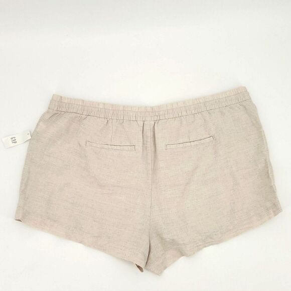 Gap Shorts Size XXL WomensFlax Beige Pull On Linen Utility High Waist Drawstring - Picture 2 of 7
